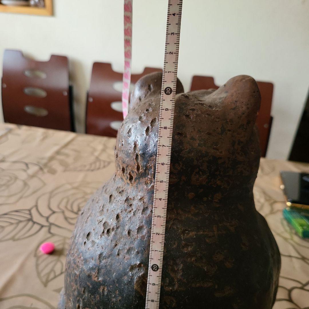 陶器製カエルの置物