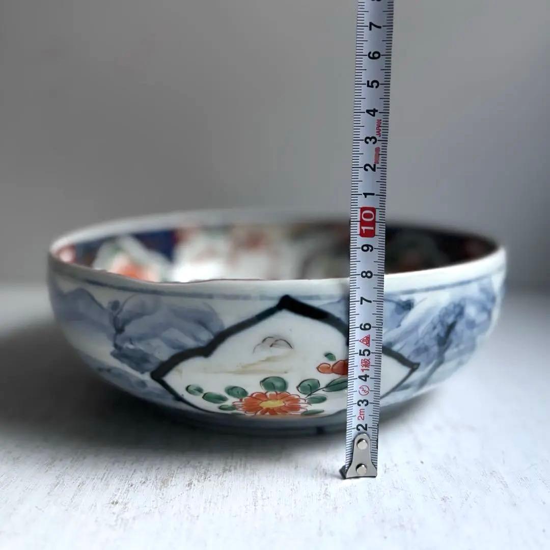 694 骨董 アンティーク 古伊万里 染付 豪華絢爛 色絵鉢 幕末 - メルカリ