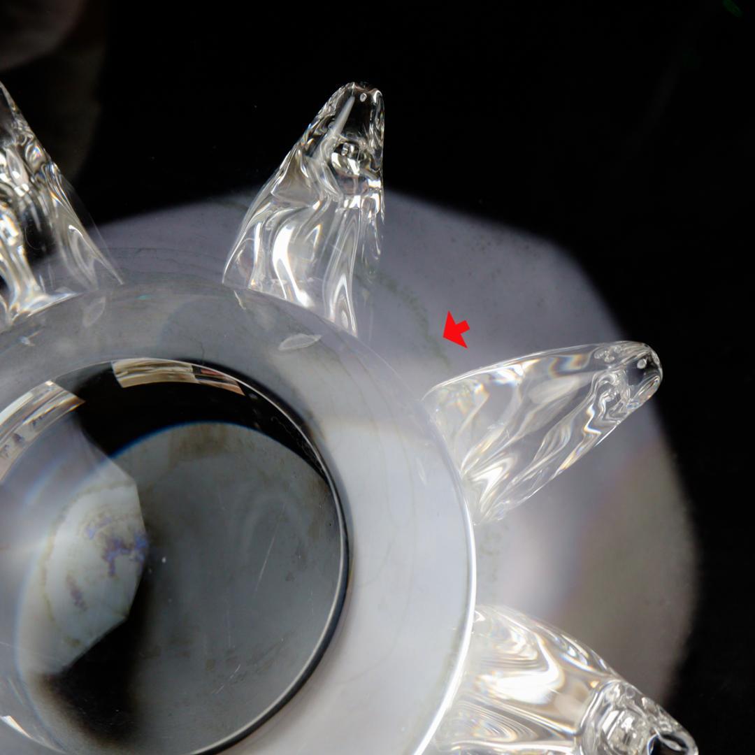 Steuben Galss ピオニー センターピースボウル 34cm 花生け