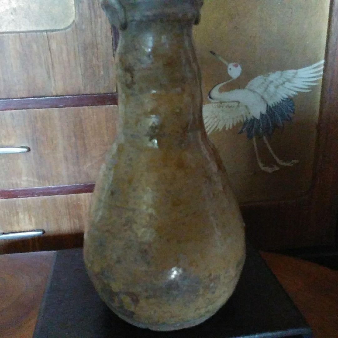 骨董　古瀬戸　灰軸花瓶