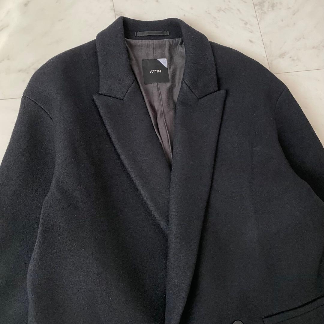 21AW✨エイトン SUPER140 BOUMOU メルトン チェスターコート - メルカリ