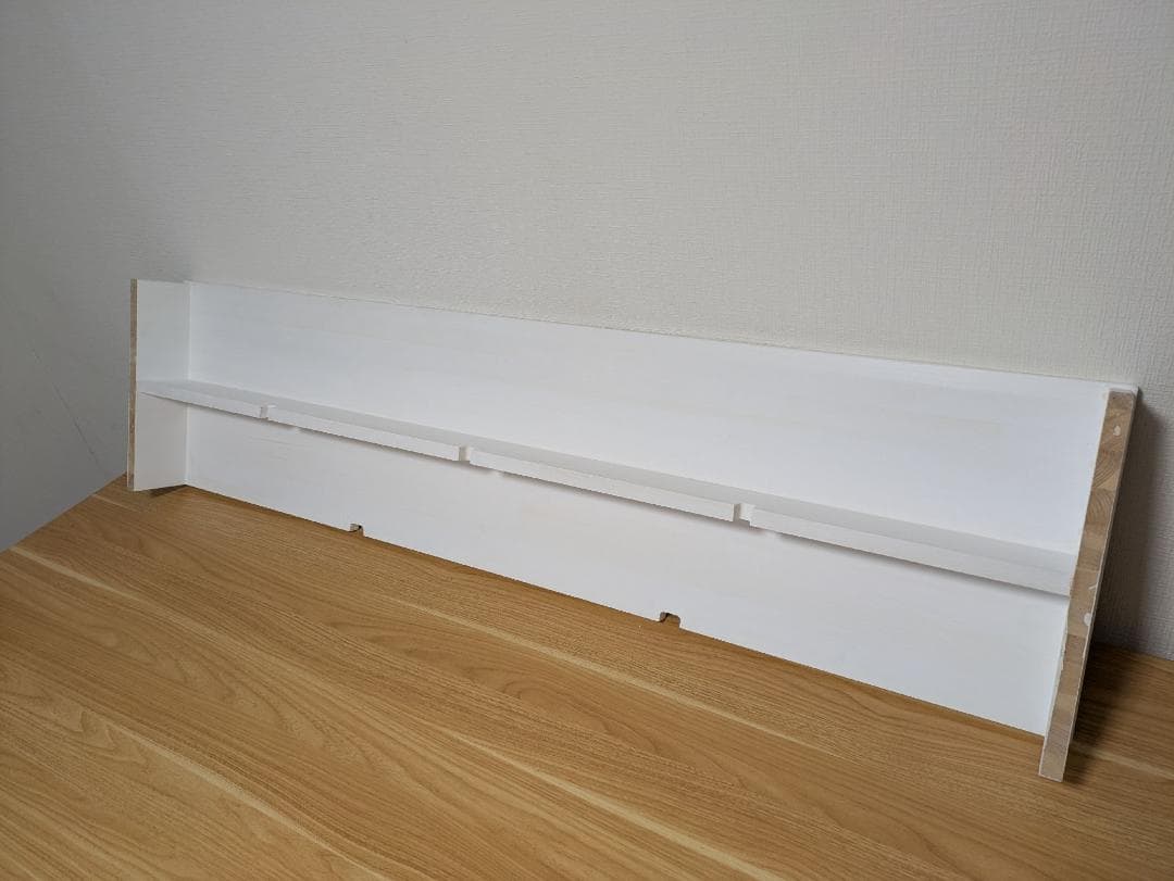 一点物】幅150cm モニタースタンド 木製 白 特大 オーダーメイド品