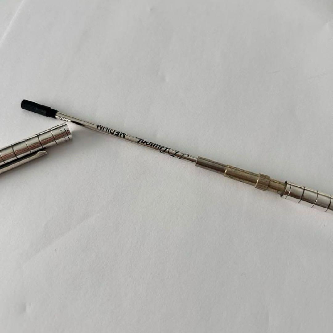 S.T.DUPONT エステーデュポン シルバー ストライプデザイン ボールペン