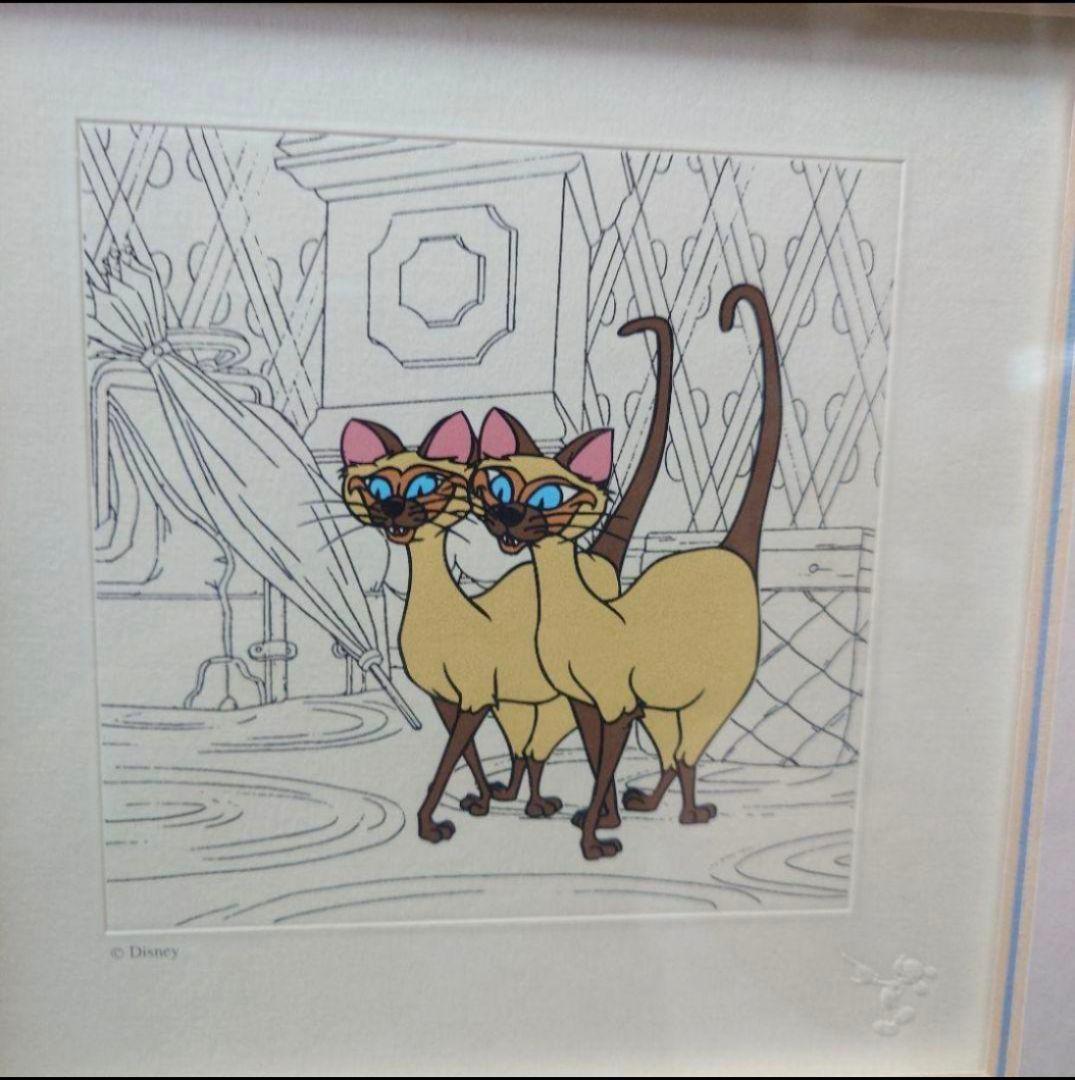 ディズニー限定品★わんわん物語 サイとアム シャム猫 アートギャラリ