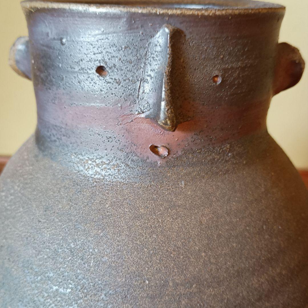 希少 藤原雄 備前 人面壺 胡麻