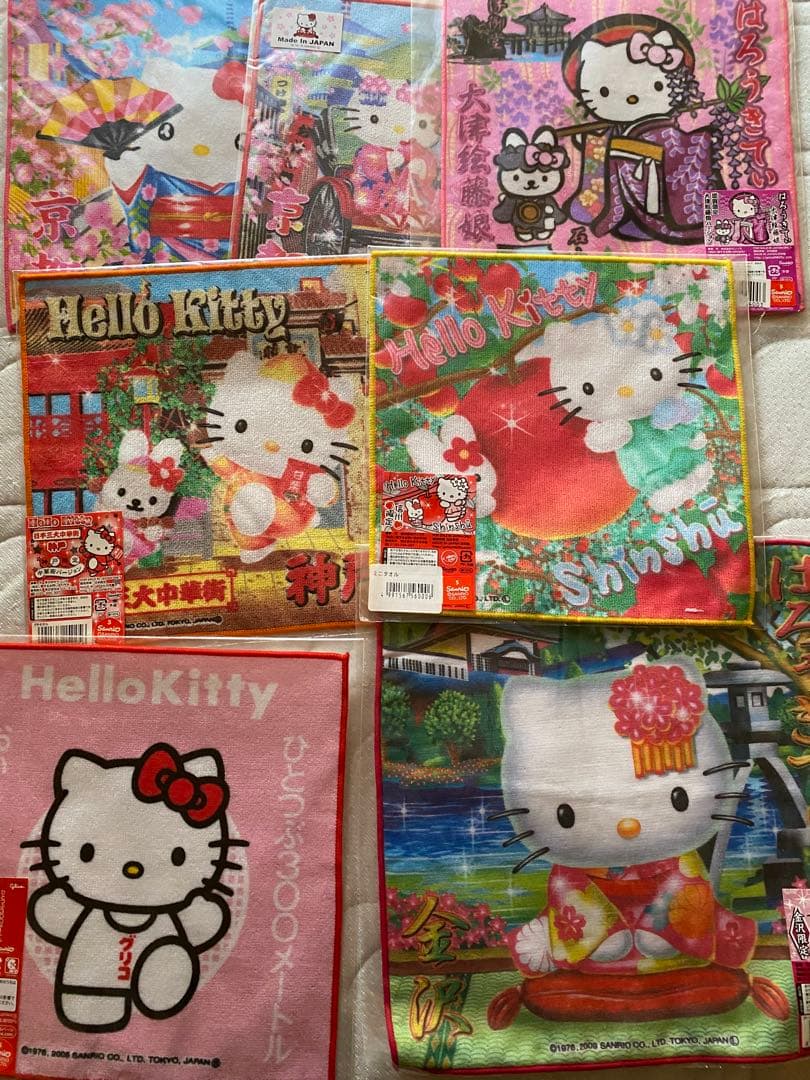 ご当地キティちゃん　タオルハンカチ　52枚