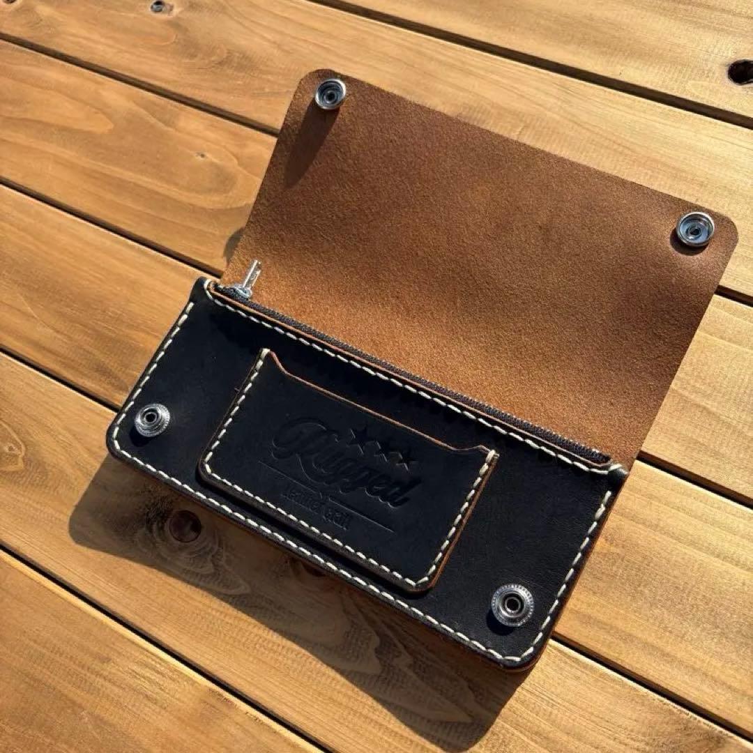 ロングトラッカーウォレット　茶芯　オイルレザー