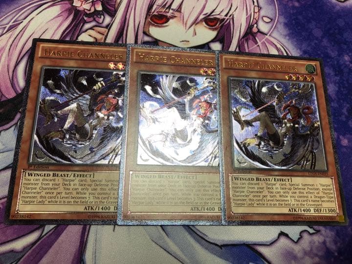 遊戯王 英語 EU版 ハーピィチャネラー 1st レリーフ 3枚