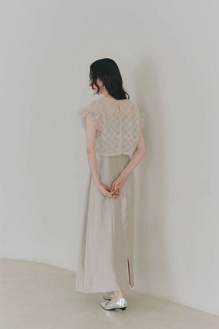 kaene ボリューム　ブラウス　セット　ドレス　ベージュ