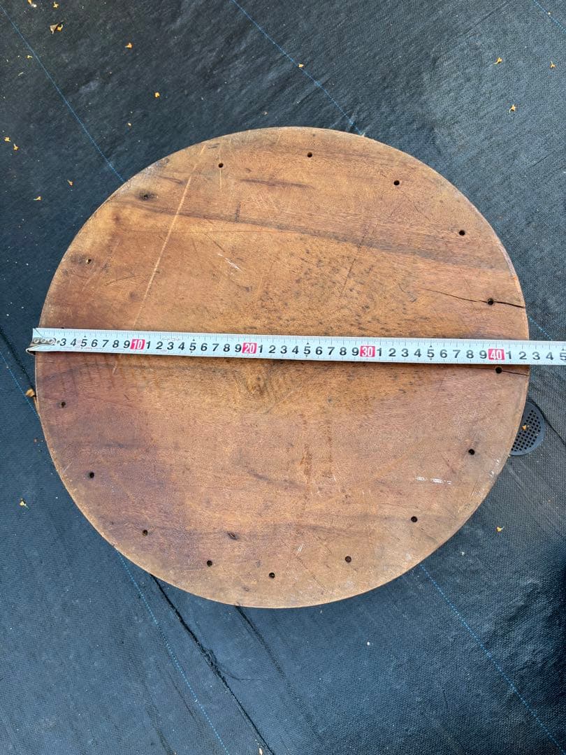 DT597 侘び寂び 古材 舟板 四方 火鉢 五徳付 古民具 古民具 – 青梵