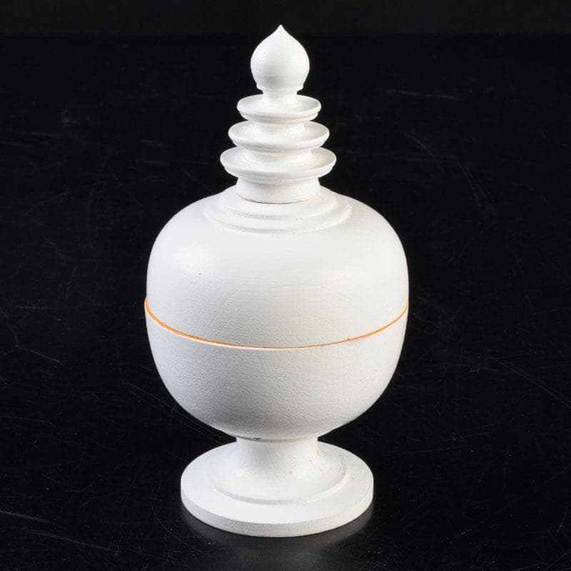 茶道具　木彫　東大寺古材　彩色　香合　時代箱　V　8499