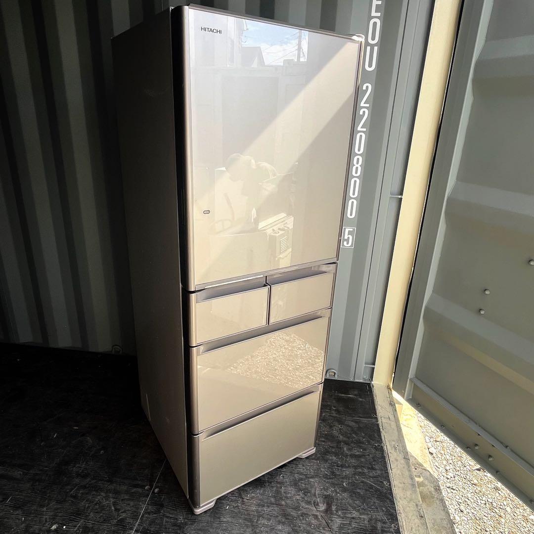 162取付無料！日立真空チルド搭載 シャンパンゴールド5ドア冷蔵庫！洗濯機