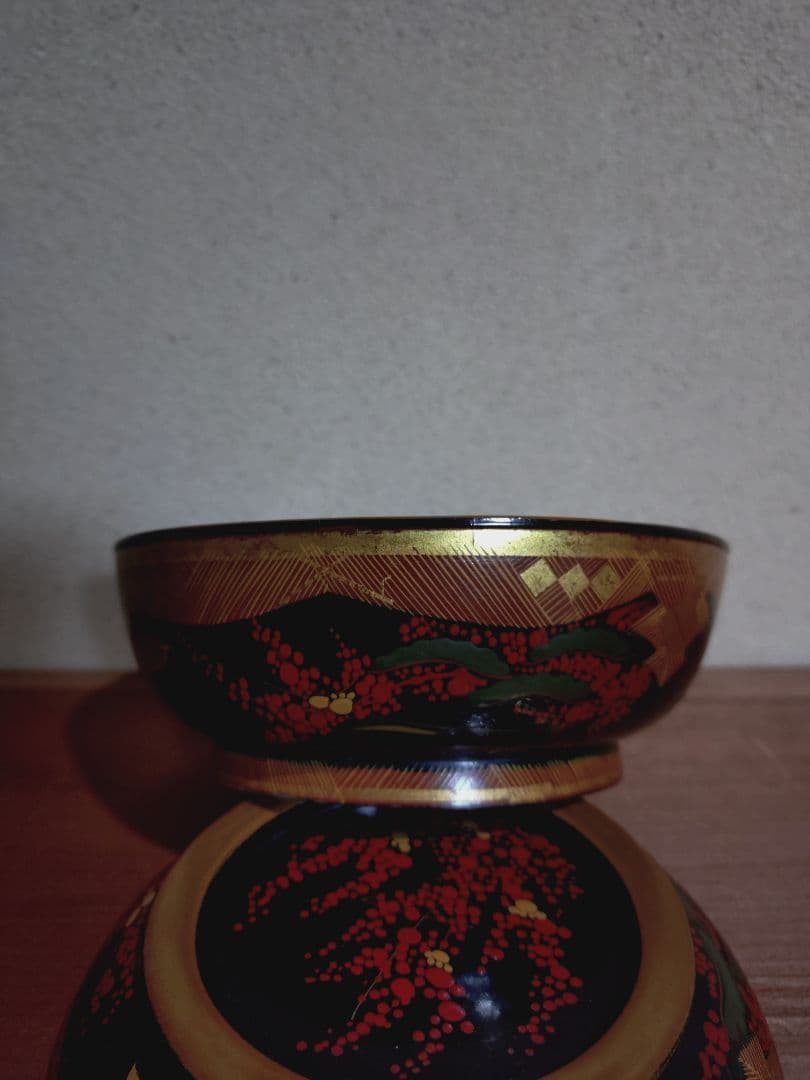 秀衡椀 南天紋 椀