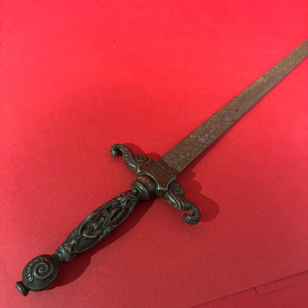 時代物100年以上前アンティークショートソード　剣　洋刀模造刀骨董置物ブロカント