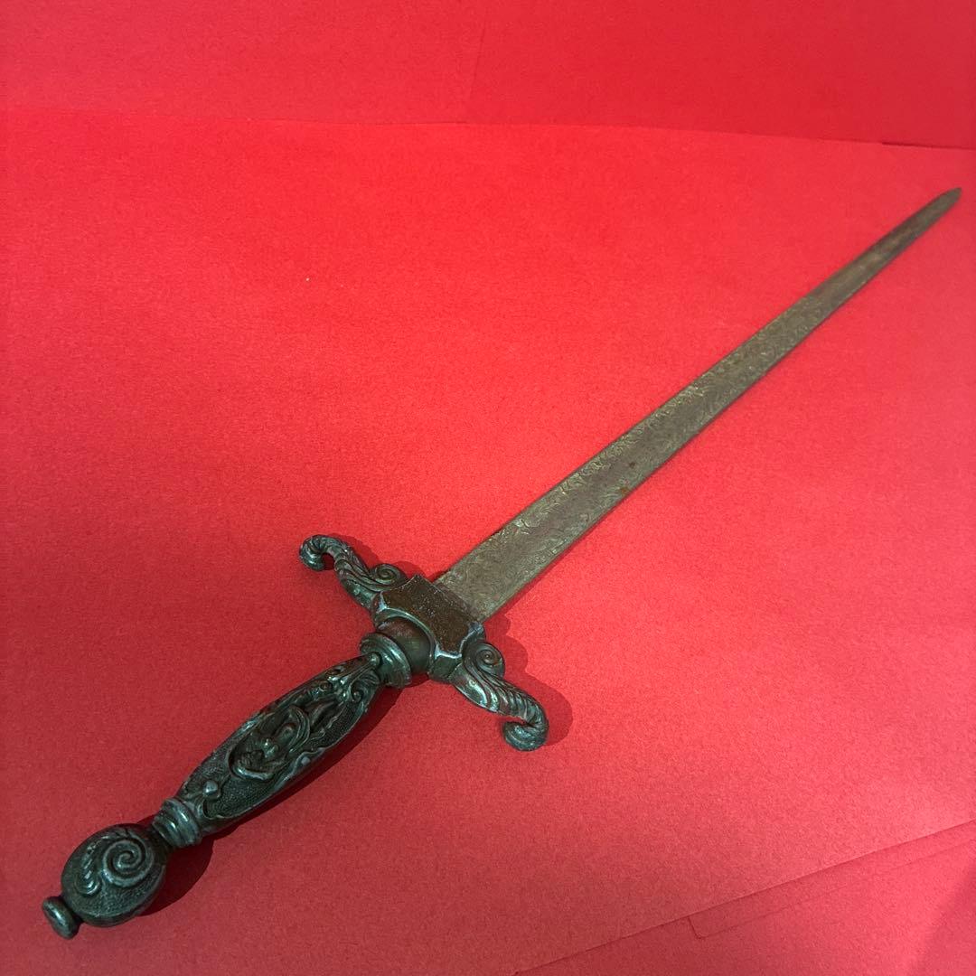 時代物100年以上前アンティークショートソード　剣　洋刀模造刀骨董置物ブロカント