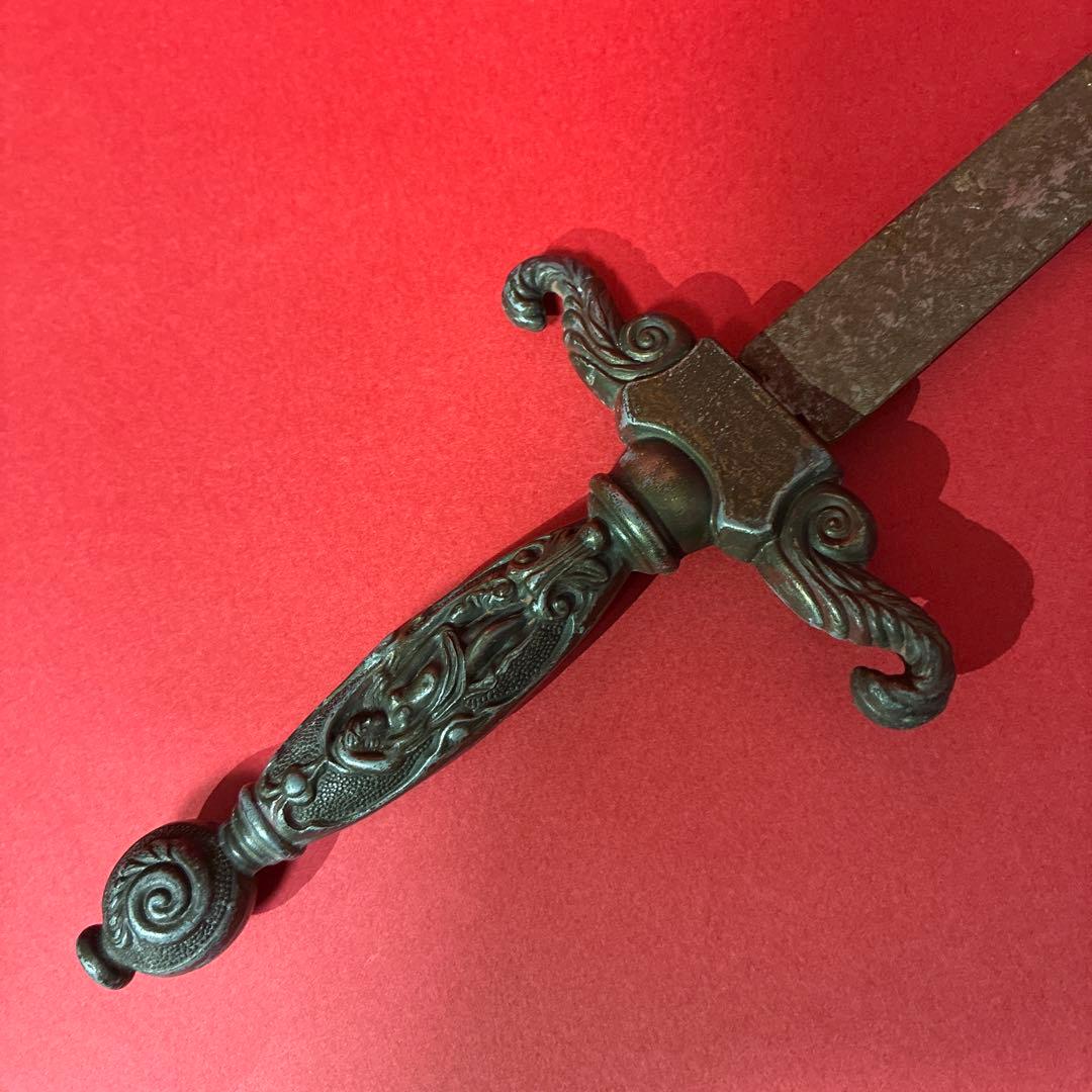 時代物100年以上前アンティークショートソード　剣　洋刀模造刀骨董置物ブロカント