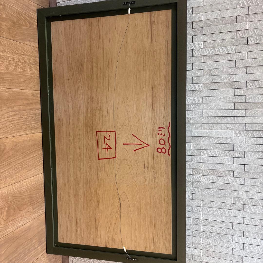 日本画風 花のアート作品 大きめ