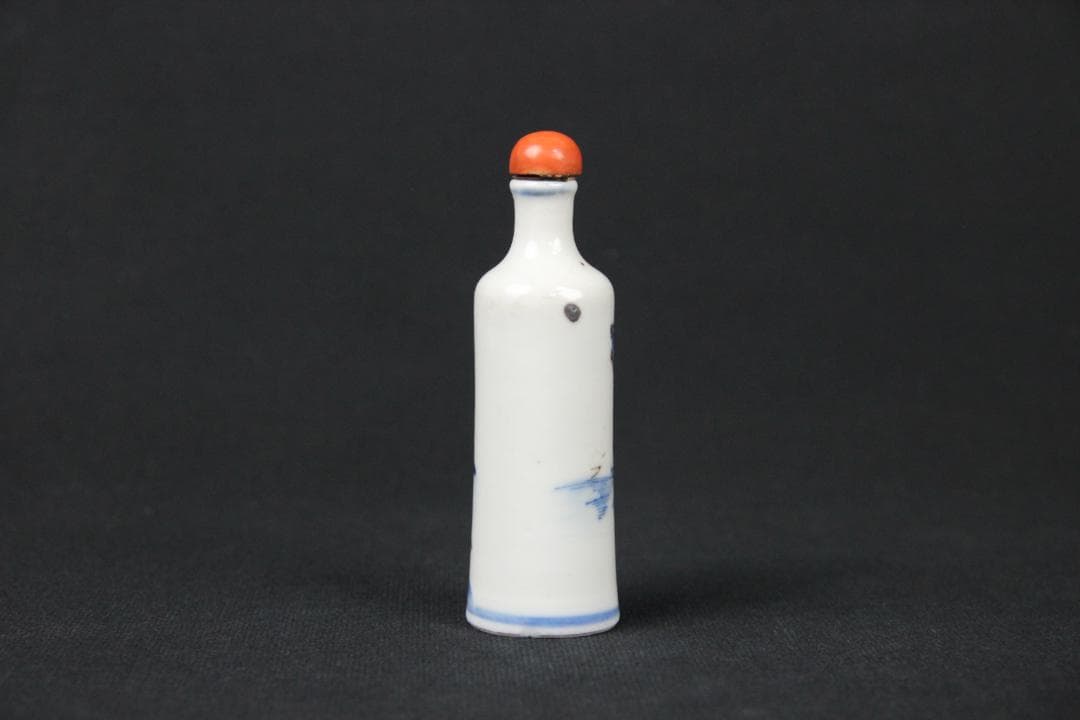 中国美術 青花 山水紋 ㄏ 景徳鎮 清時代 磁器製 時代物 Eo15-3