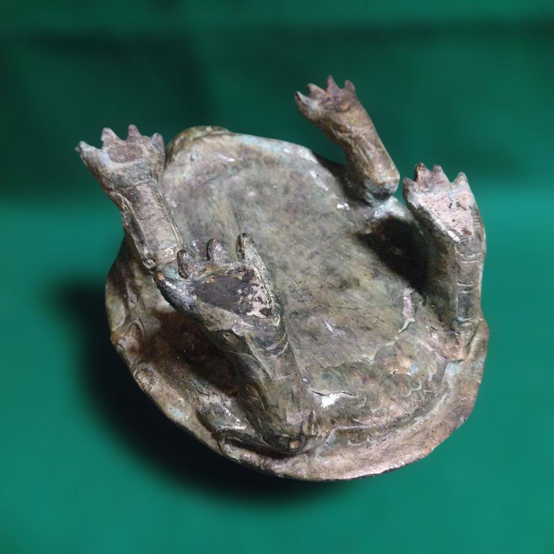 ブロンズ亀の彫刻 霊獣 銅製