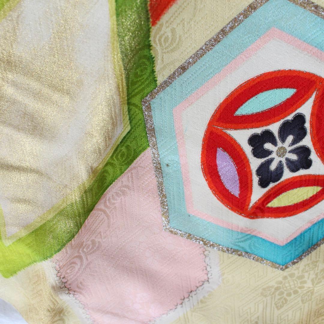 七五三 7歳 女の子 子供 アンティーク 着物 つくり帯 セット