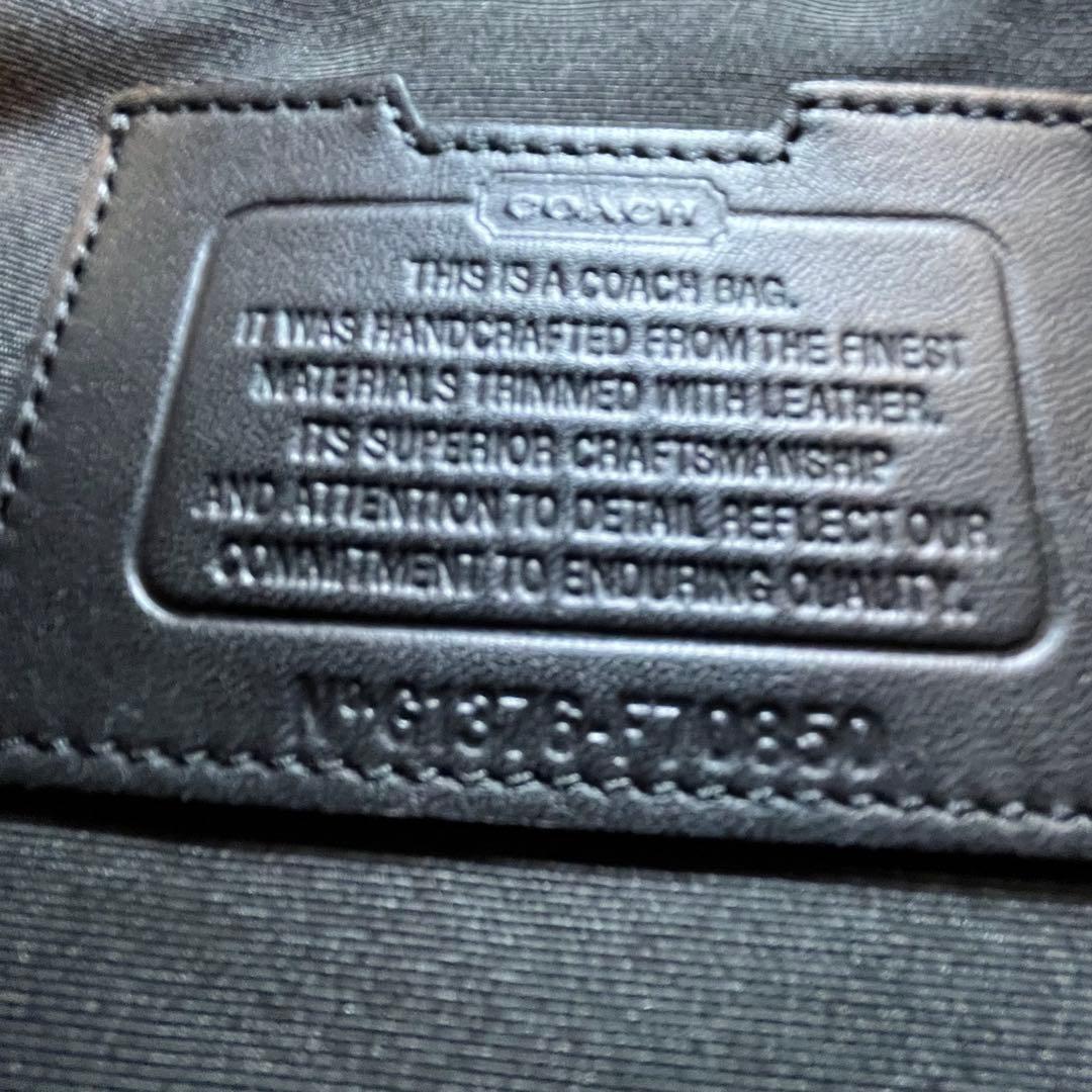 コーチ 2WAY ビジネスバッグ レザー シグネチャー ショルダー付