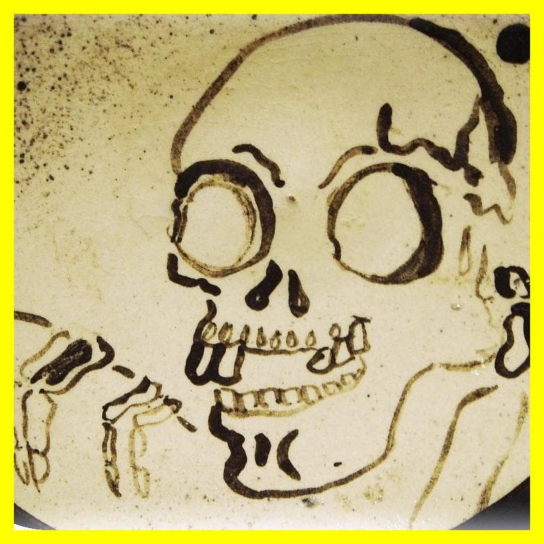 me504⑱『妖怪 がしゃどくろ 皿』 /骨董品 古美術 古玩 アンティーク