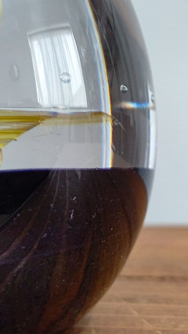 ノグチミエコ 時空のトンネル ペーパーウェイト 宇宙 銀河 工芸ガラス