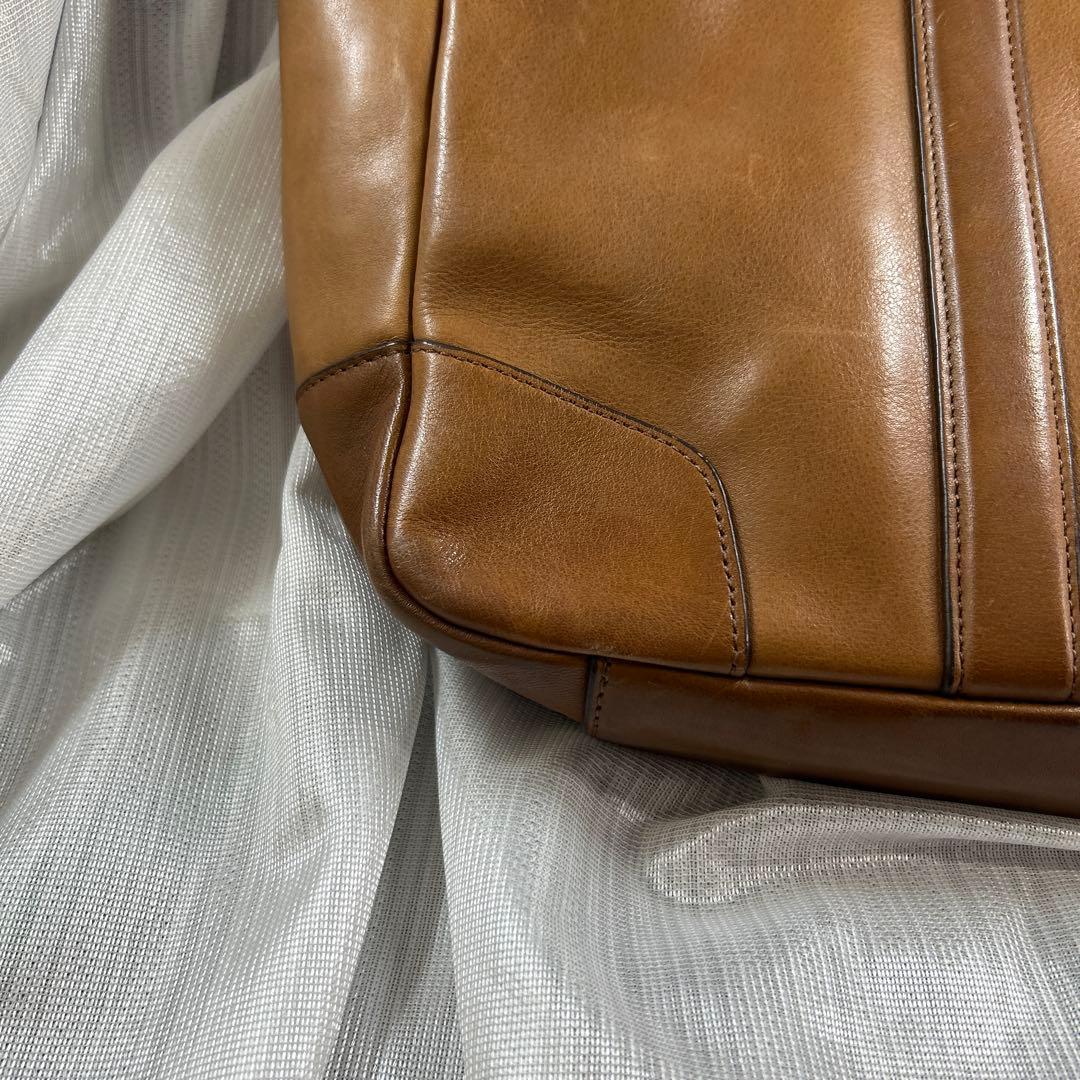 COACH ブラウン レザー ビジネスバッグ