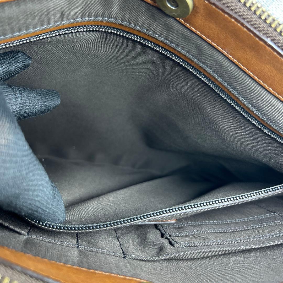 COACH ブラウン レザー ビジネスバッグ