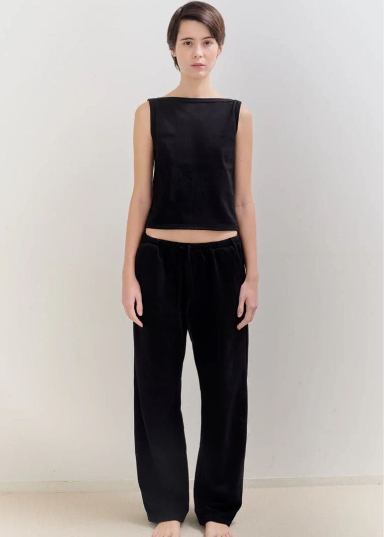 トップス draw drawers Cotton Boat Neck Tanktop