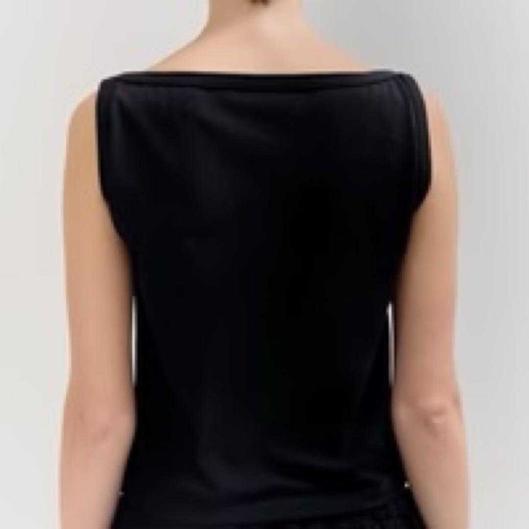 トップス draw drawers Cotton Boat Neck Tanktop