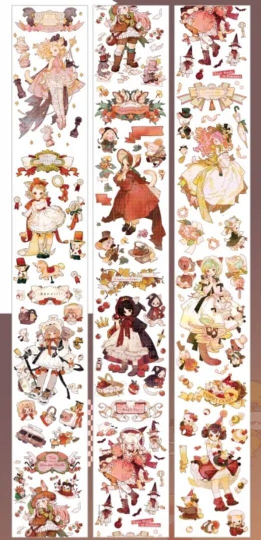 ✩再販✩J86＃欧式小甜心(PET)田小宝的星空切り売り海外人物マステ女の子