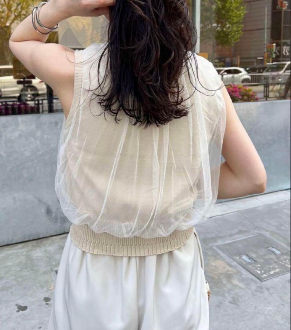 【美品】CAPRICIEUX LE'MAGE チュールレイヤードタンク