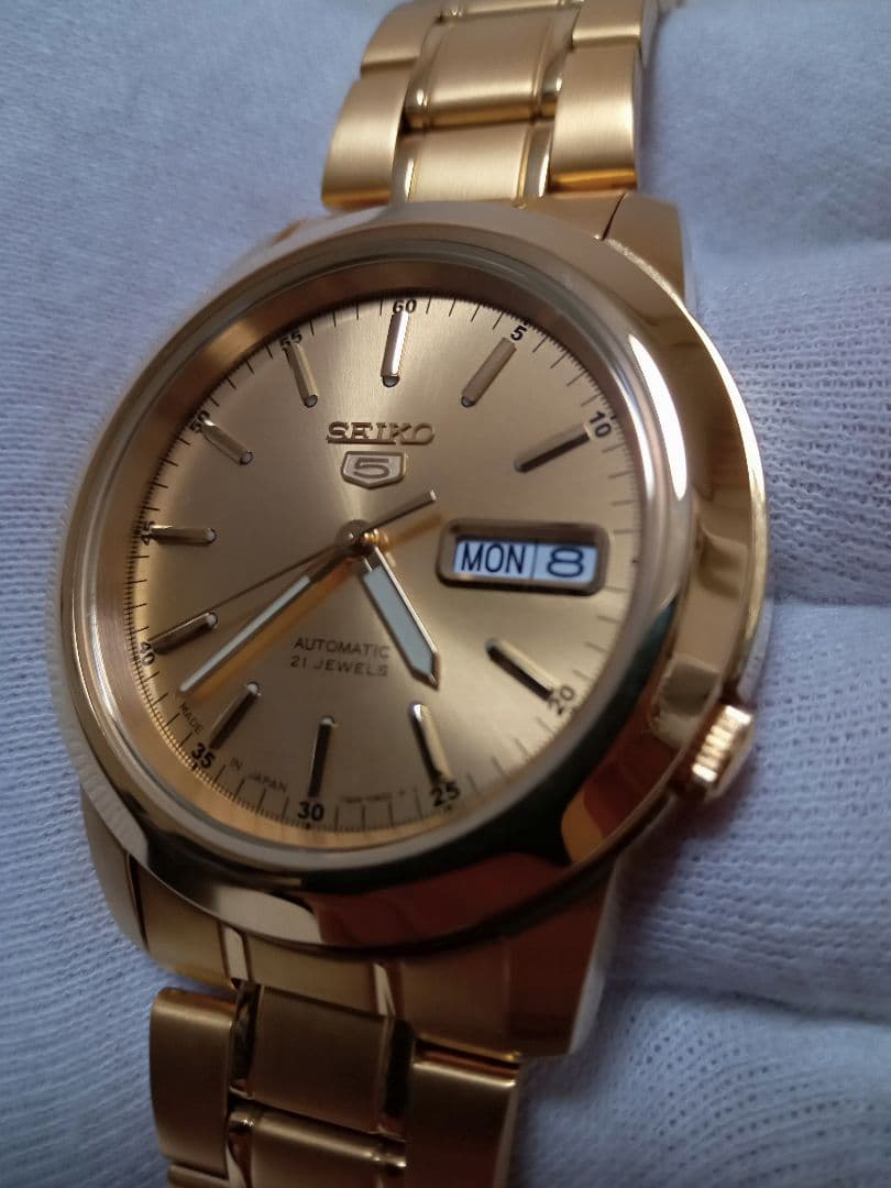 【けん】SEIKO　機械式自動巻　AUTOMATIC　フルゴールド　美品