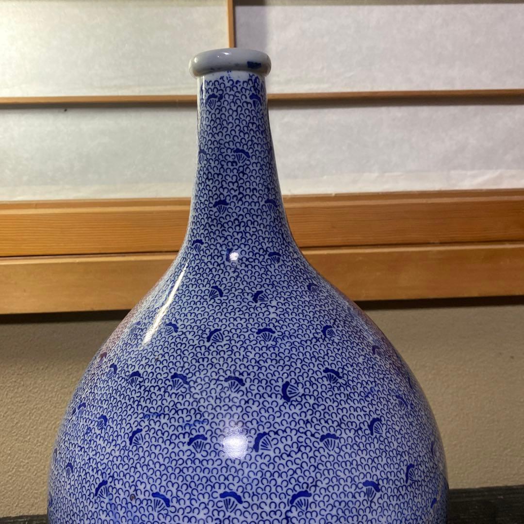 明治古伊万里みじん徳利35cm18cm