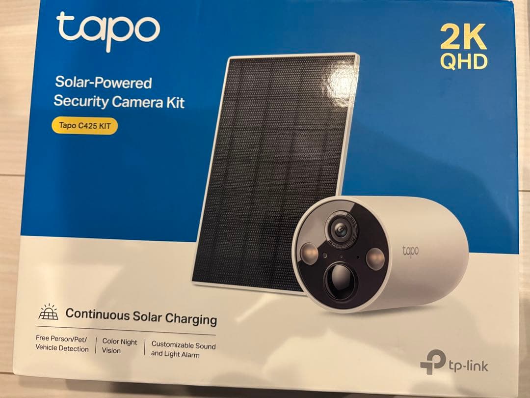 TP-Link Tapo ソーラー防犯カメラ 2K QHD 新品 C425KIT Tapo C425 KIT | ソーラー給電セキュリティカメラキット | TP-Link 日本