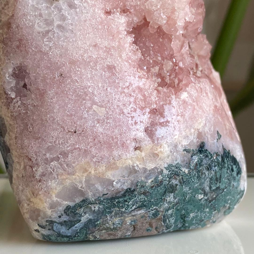 破格 最終特価【 どっしり ピンクアメジスト 原石 ドーム 約1.1kg