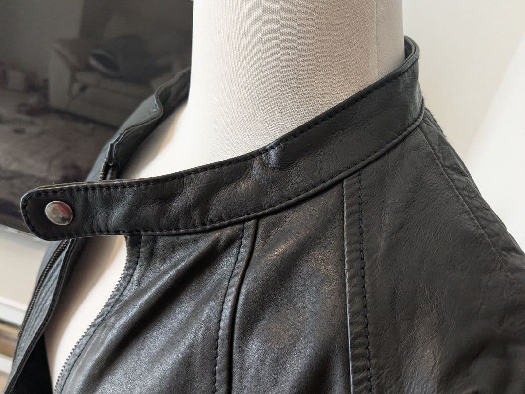 cathy jane シングルライダースジャケット 牛革 細身 - メルカリ