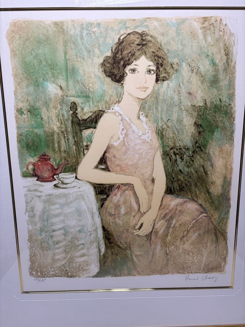 ベルナール・シャロワ「マリーロール」 リトグラフ 額装品 直筆サイン