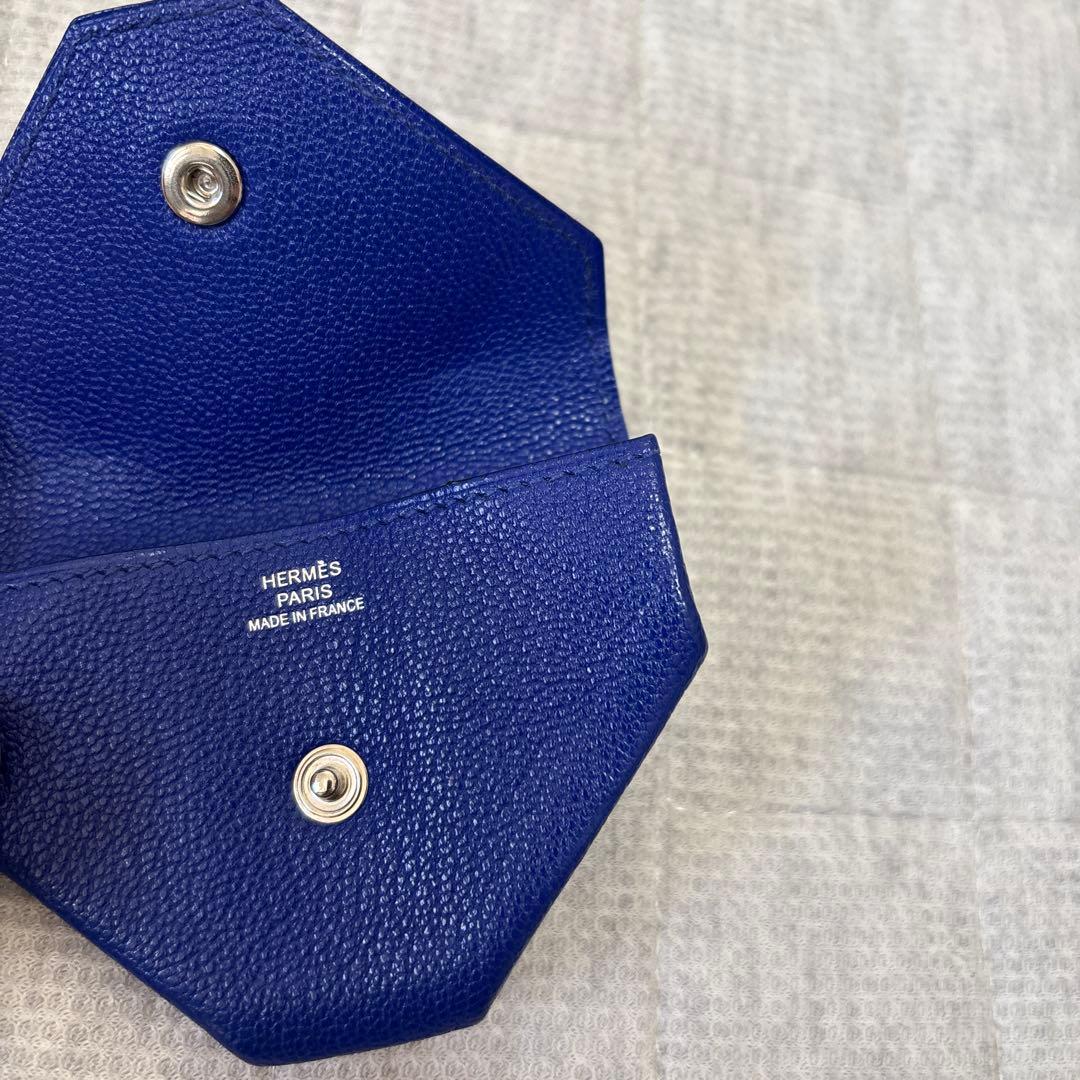 HERMES ルヴァンキャトル ケース 小銭入れ ブルー　ユニセックス