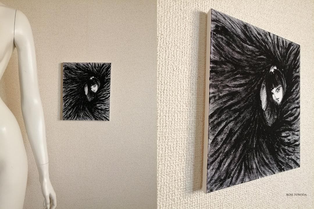 【1点もの・原画】アクリル絵の具 絵画#3 約220mm×273mm