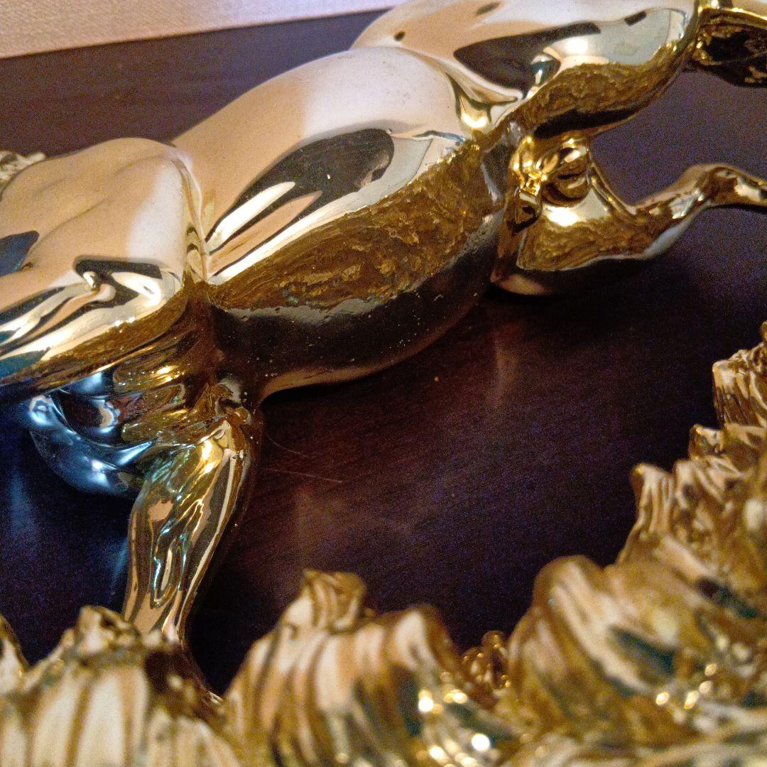 馬のメタル彫刻 シルバーゴールド - メルカリ