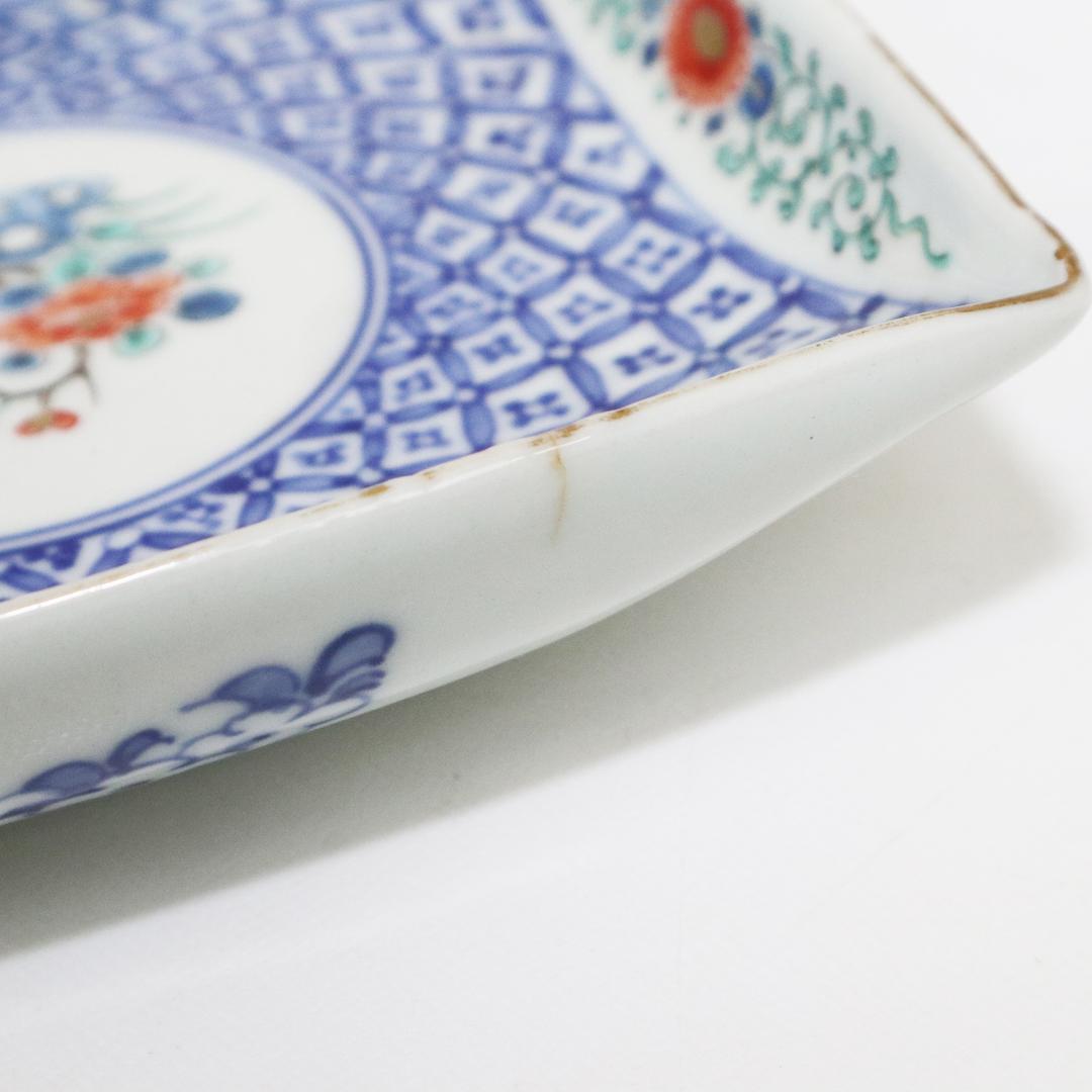 大明成化年製 角皿 5客 古伊万里 明治期