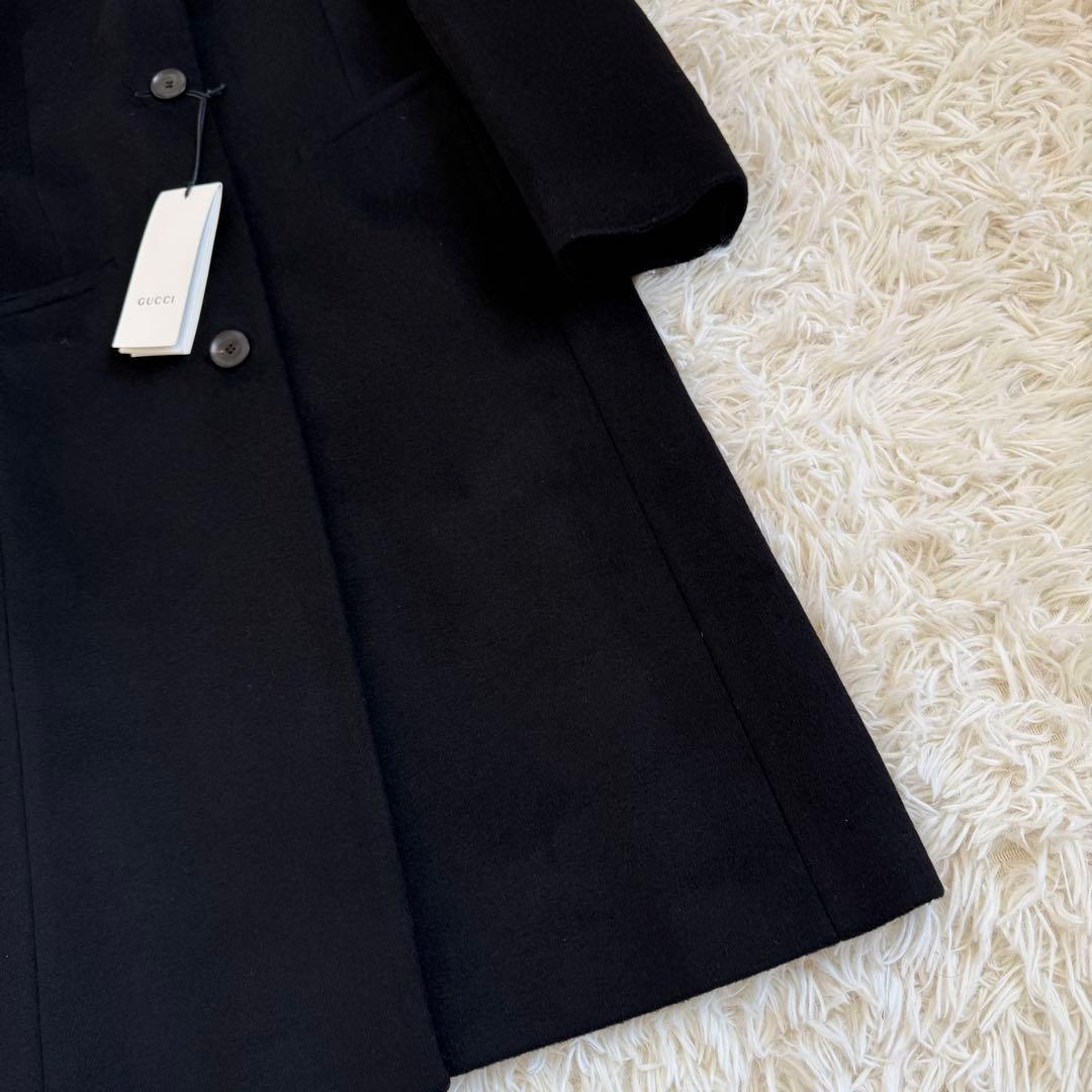 新品タグ付 グッチ チェスターコート ブラック Lサイズ ロゴボタン
