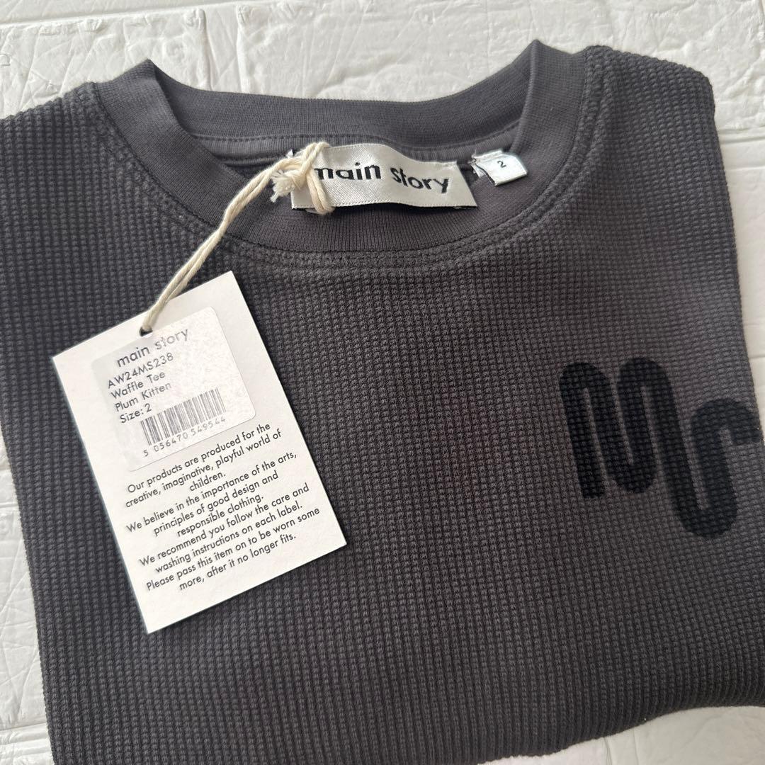 main story Waffle Tee Plum Kitten 2y ロンT - メルカリ