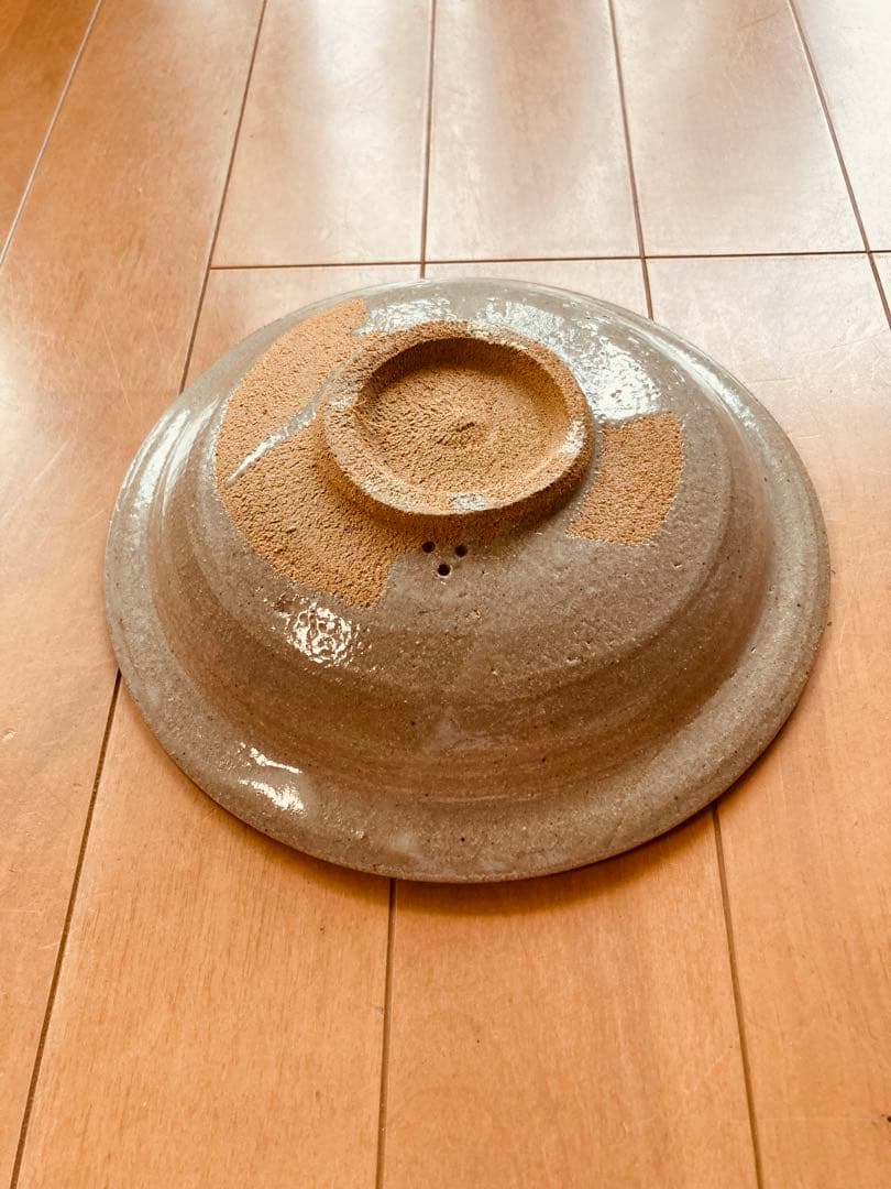 絵唐津額皿　スタンド付き　新品