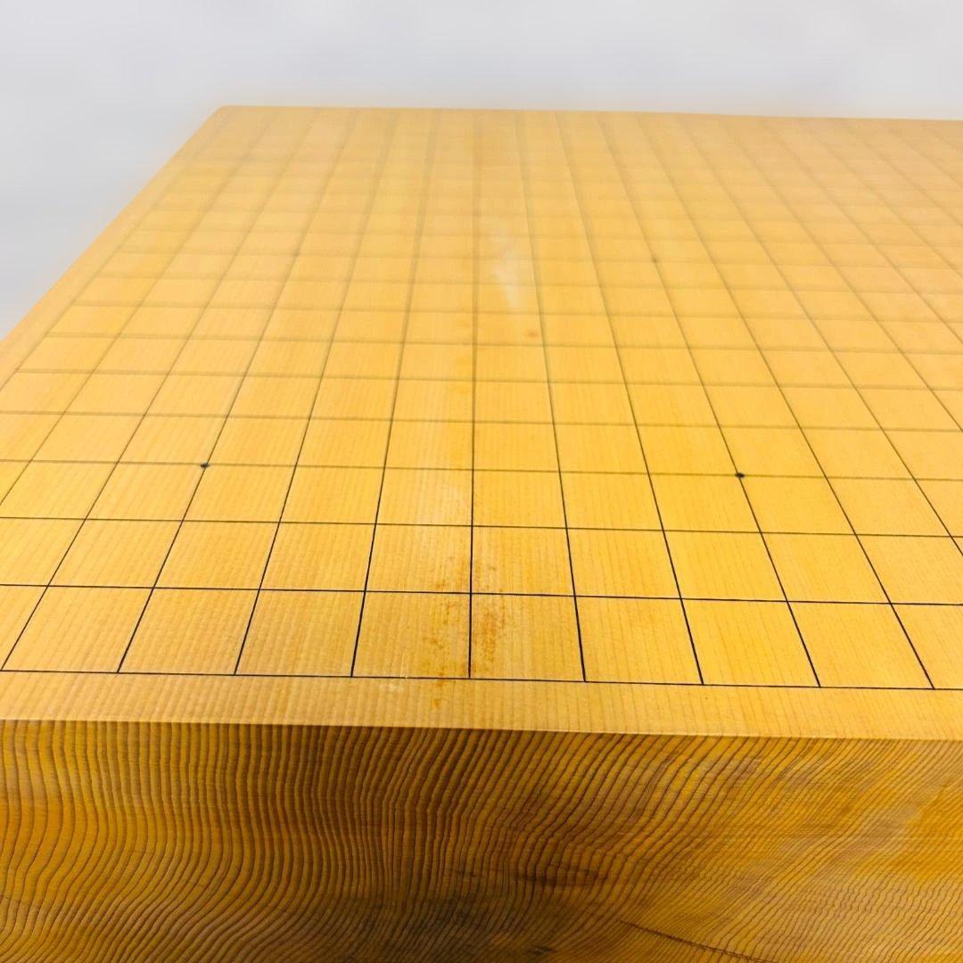 【高級】本榧 脚付碁盤 4.8寸 天地柾 柾目 ヘソ有り 19路盤 15kg