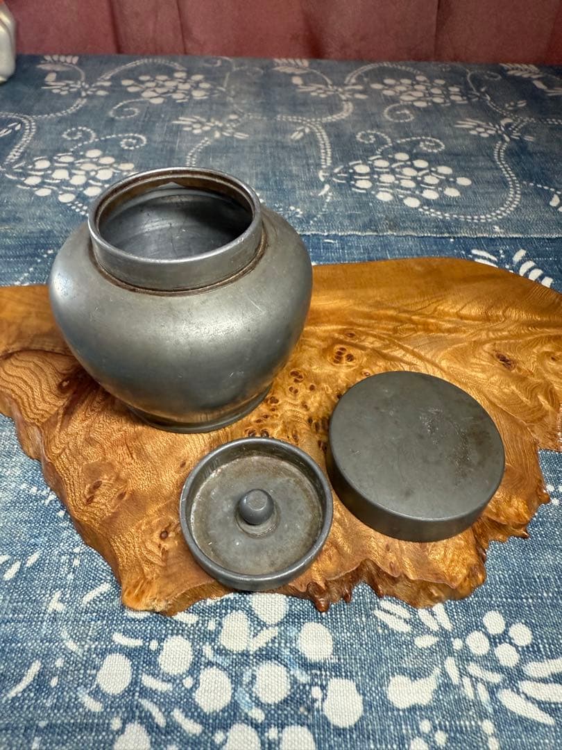錫製茶壺 茶道具 古錫 茶壷 錫製茶入