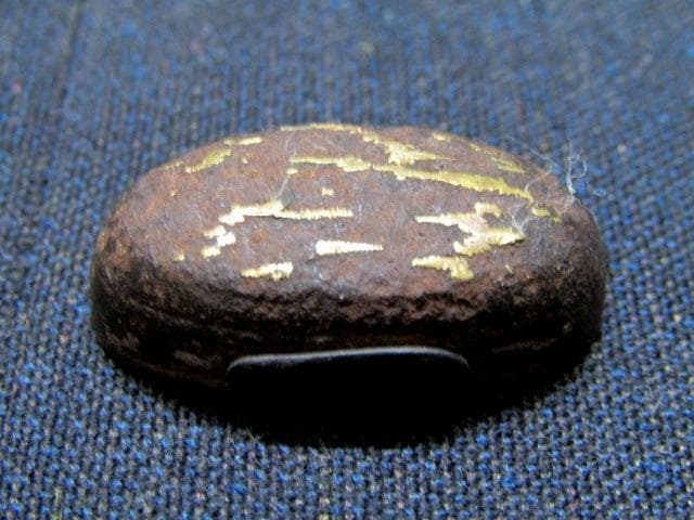 A★武具　刀装具　刀　目貫(兜)　縁/頭/　金象嵌　計4点★