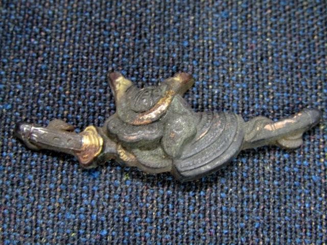 A★武具　刀装具　刀　目貫(兜)　縁/頭/　金象嵌　計4点★